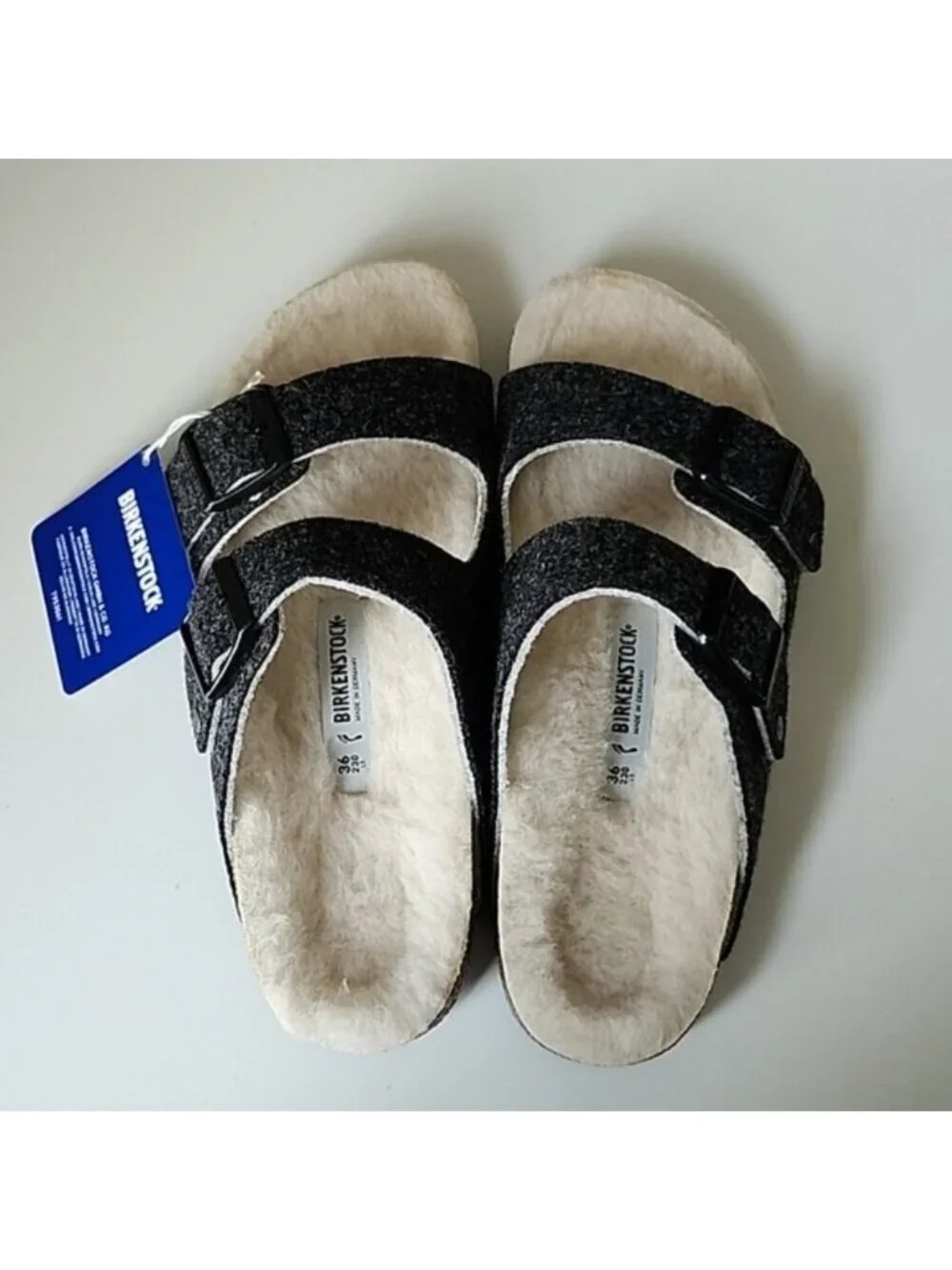Birkenstock Wool Felt Doubleface Gray Size European 36 USA 6